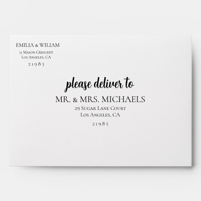 Romantic Oranges Citrus Wedding Envelope (Front)