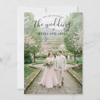 Romantic Outdoor Wedding Photo Invitation
