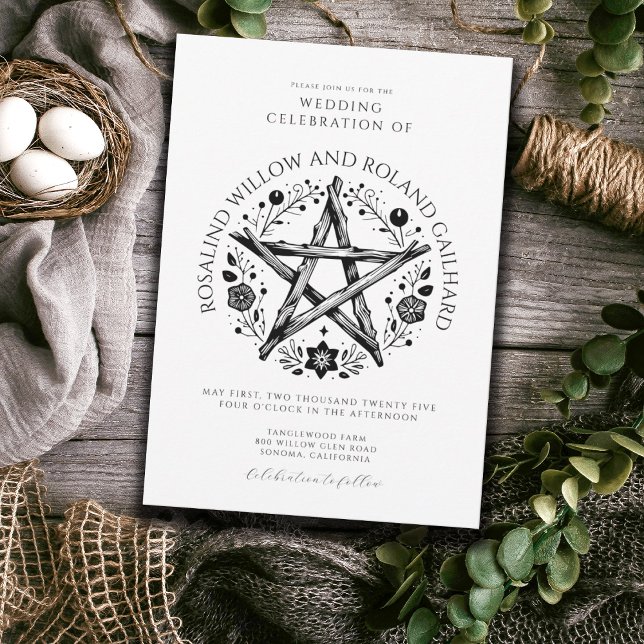 Romantic Pagan Wicca Wedding Invitation (Creator Uploaded)