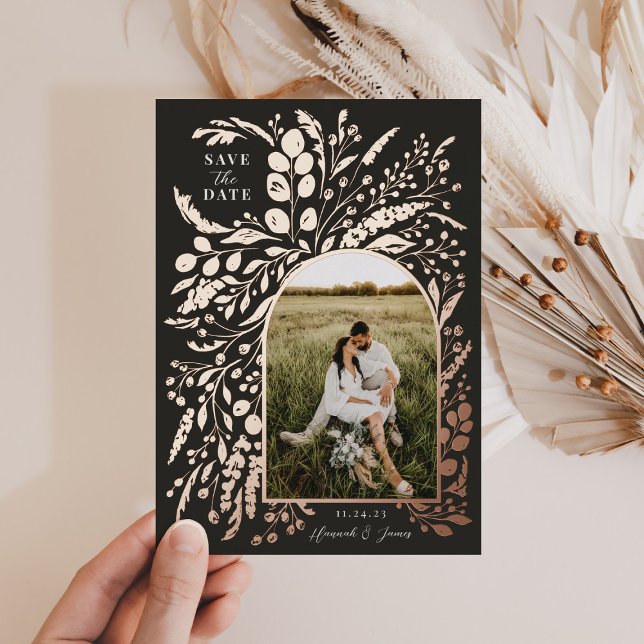 Romantic Painted Floral Arch Photo | Save The Date (Creator Uploaded)