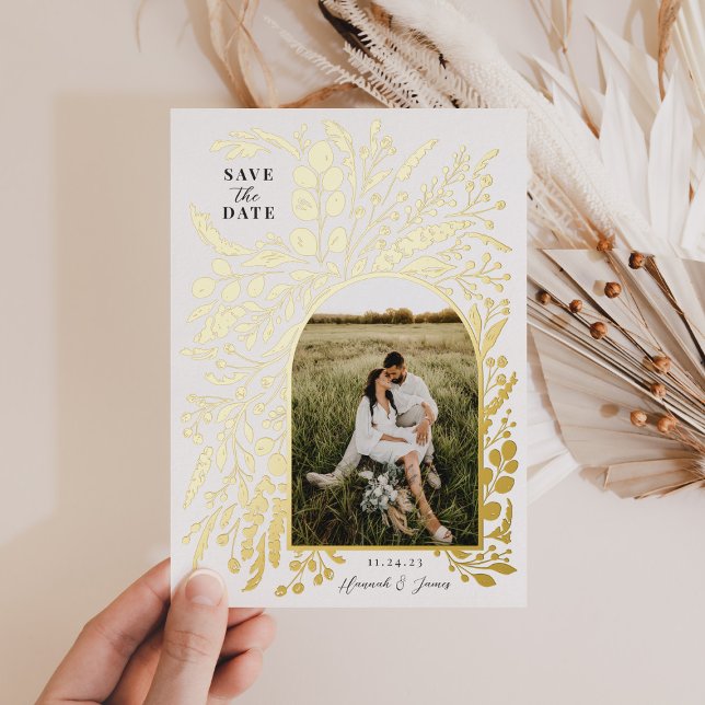 Romantic Painted Floral Arch Photo | Save The Date (Creator Uploaded)