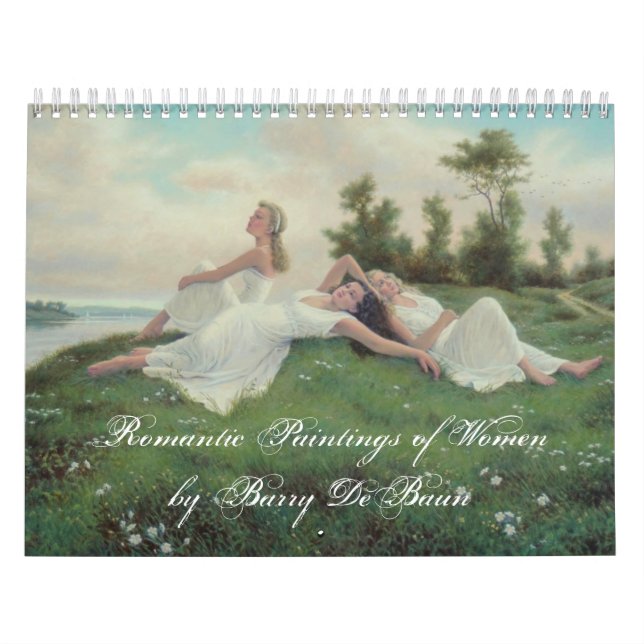 Romantic Paintings of Women by Barry DeBaun Calendar (Cover)