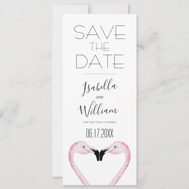 Romantic Palm Wedding Save the Date Invitation (Front)