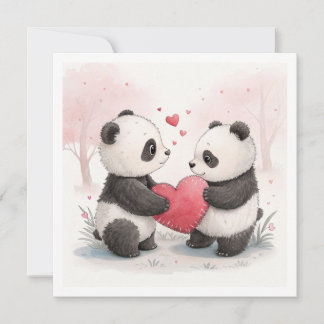 Romantic Panda Card