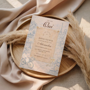 Romantic Paris Bridal Shower Invitation