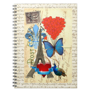 Romantic Paris collage Notebook