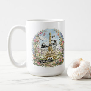 Romantic Paris, Eiffel Tower, French Art Coffee Mug