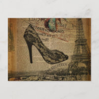 romantic Paris eiffel tower girly lace stiletto