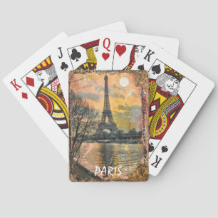 Romantic Paris France Vintage Artwork Playing Cards