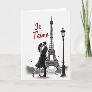 Romantic Paris Kiss Card