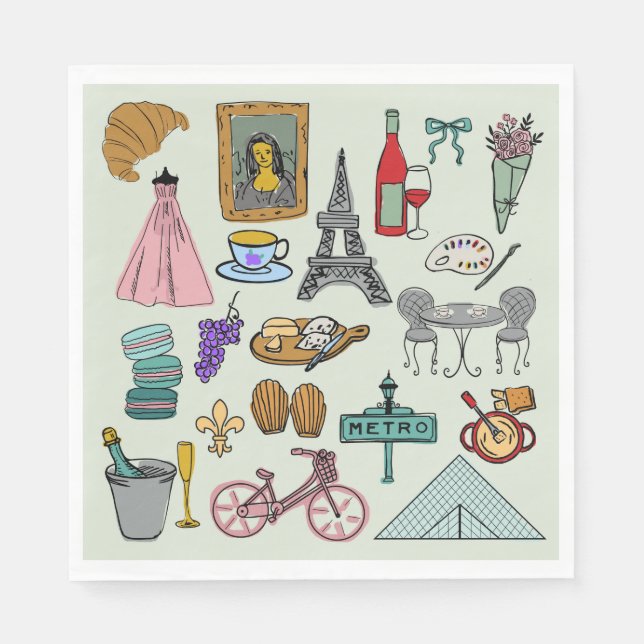Romantic Paris Napkin (Front)