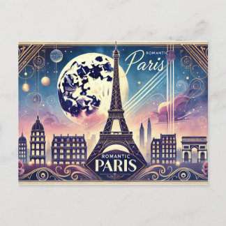 Romantic Paris Postcard