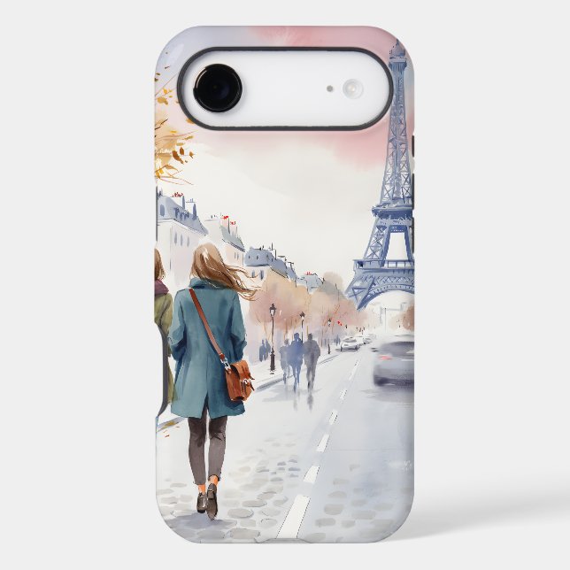 Romantic Paris Street Scene Print (Back)