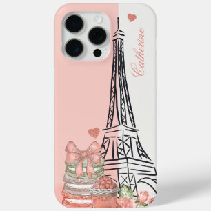 Romantic Paris Theme Personalised iPhone 15 Pro Max Case