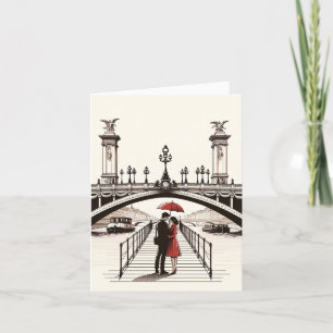 Romantic Parisian Love Card - Celebrate Your Love