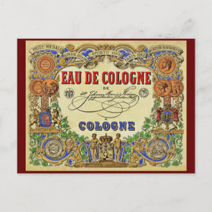 Romantic Parisian Perfume 1868 Holiday Postcard