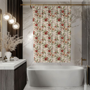 Romantic Pastel Curtain Shabby Chic Bloom Design