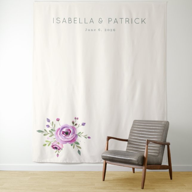 Romantic Pastel Floral Tapestry (In Situ)
