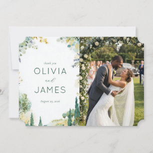 Romantic Pastel Floral Wedding Thank You Card