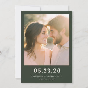 Romantic Pastel Photo Save The Date