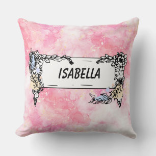 Romantic Pastel Pink Glitter Cushion