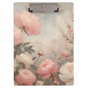 Romantic Pastel Valentine Bouquet Clipboard