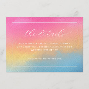 Romantic Pastel Watercolor Gradient Enclosure Card