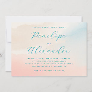 Romantic Pastel Watercolor Invitation