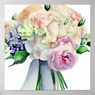 Romantic Pastels, Attendants Bouquet (D) Poster