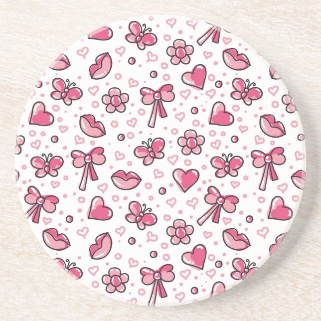 romantic pattern coaster (Front)