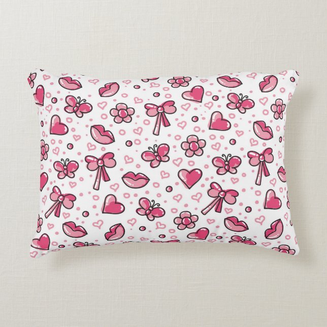 romantic pattern decorative cushion (Front)