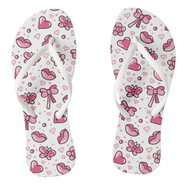 romantic pattern thongs (Footbed)