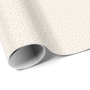 Romantic Peach & Turquoise Valentine's Day Hearts Wrapping Paper