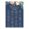 Romantic Peonies | Blue Alphabetical Seating Chart