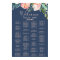 Romantic Peonies | Blue Alphabetical Seating Chart