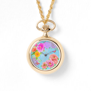 Romantic Peonies Garden Blue Best Mum Watch