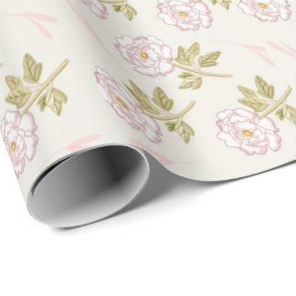 Romantic Peony Floral Wrapping Paper 