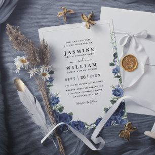 Romantic Peony Garden Elegant Modern Wedding Invitation