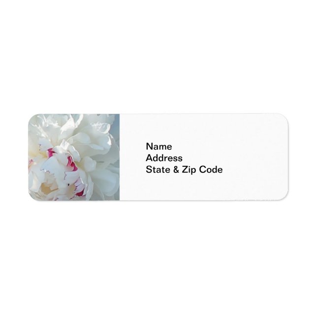 Romantic Peony Return Address Labels (Front)