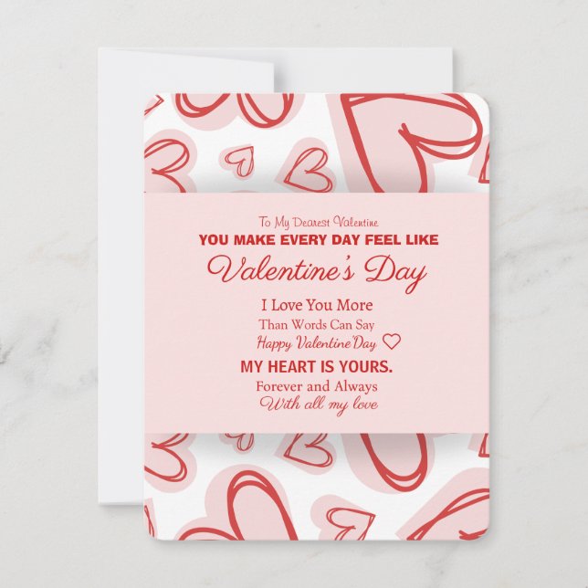 Romantic Personalised Valentine's Day Card  (Front)