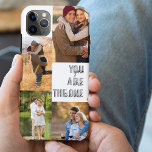 Romantic Photo Collage You are The One White iPhone 11 Pro Max Case<br><div class="desc">Romantic photo Phone case for iphone 11 pro max and many other models, personalised with 4 of your favourite photos. The wording reads "You are The One" modern oversized print and casual script typography. The photo template is set up ready for you to add your photos, working clockwise from top...</div>