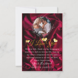 Romantic Photo I Love You Anniversary Card
