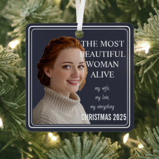Romantic Photo Most Beautiful Woman Alive  Metal Tree Decoration