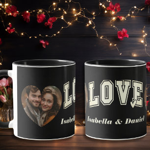 Romantic Photo & Name Love Valentine's Mug