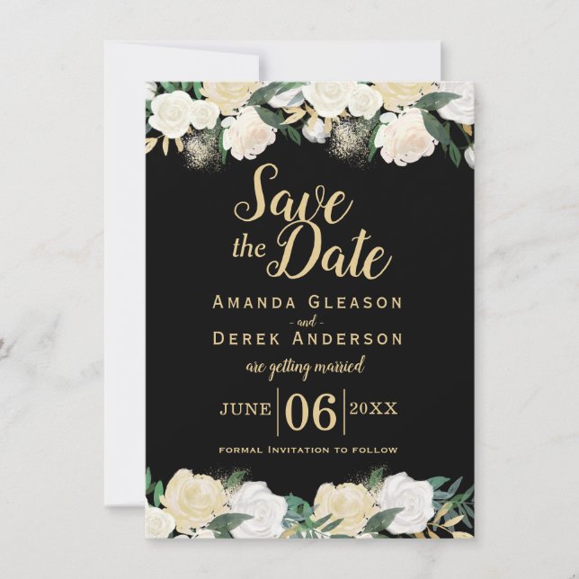 Romantic Photo Save the Date Invitation (Front)