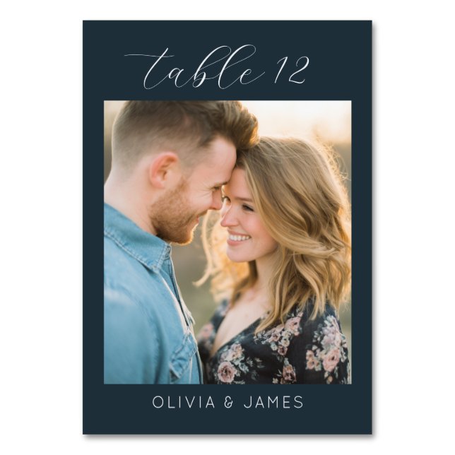 Romantic Photo Table Number (Front)