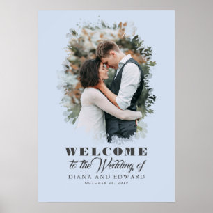 Romantic Photo Wedding Welcome Sign