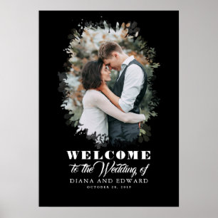 Romantic Photo Wedding Welcome Sign
