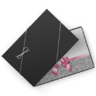 Romantic Pink Bow & Silver Glitter Wedding