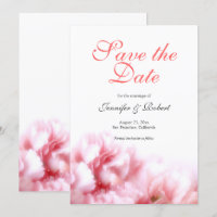 Romantic Pink Carnations Save the Date